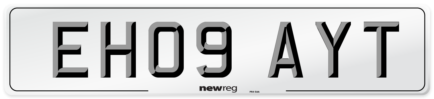 EH09 AYT Number Plate from New Reg